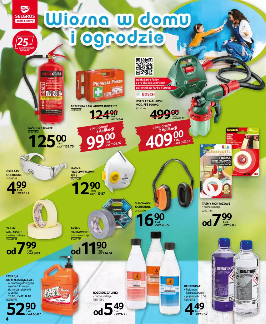 Gazetka promocyjna Selgros - Katalog Ogród - ważna 17.03 do 30.03.2022 - strona 4 - produkty: Cień, Emulsja, Emulsja do mycia, Fa, Gaśnica, Maska, Okulary ochronne, Pistolet, Pojemnik, Słuchawki