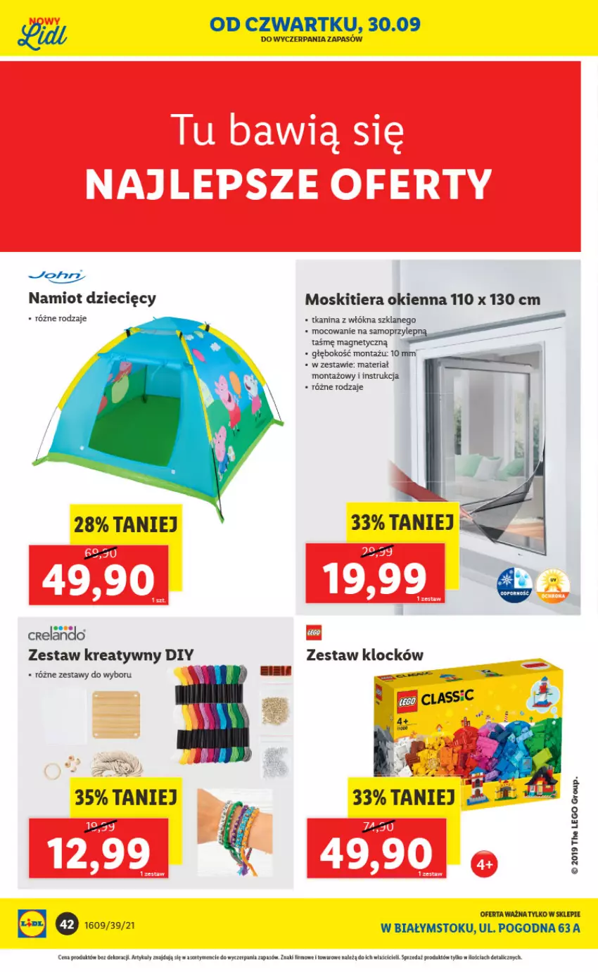 Gazetka promocyjna Lidl - Ponowne otwarcie Lidla - ważna 04.10 do 09.10.2021 - strona 42 - produkty: Dzieci, Mop, Namiot, Panda, Tera