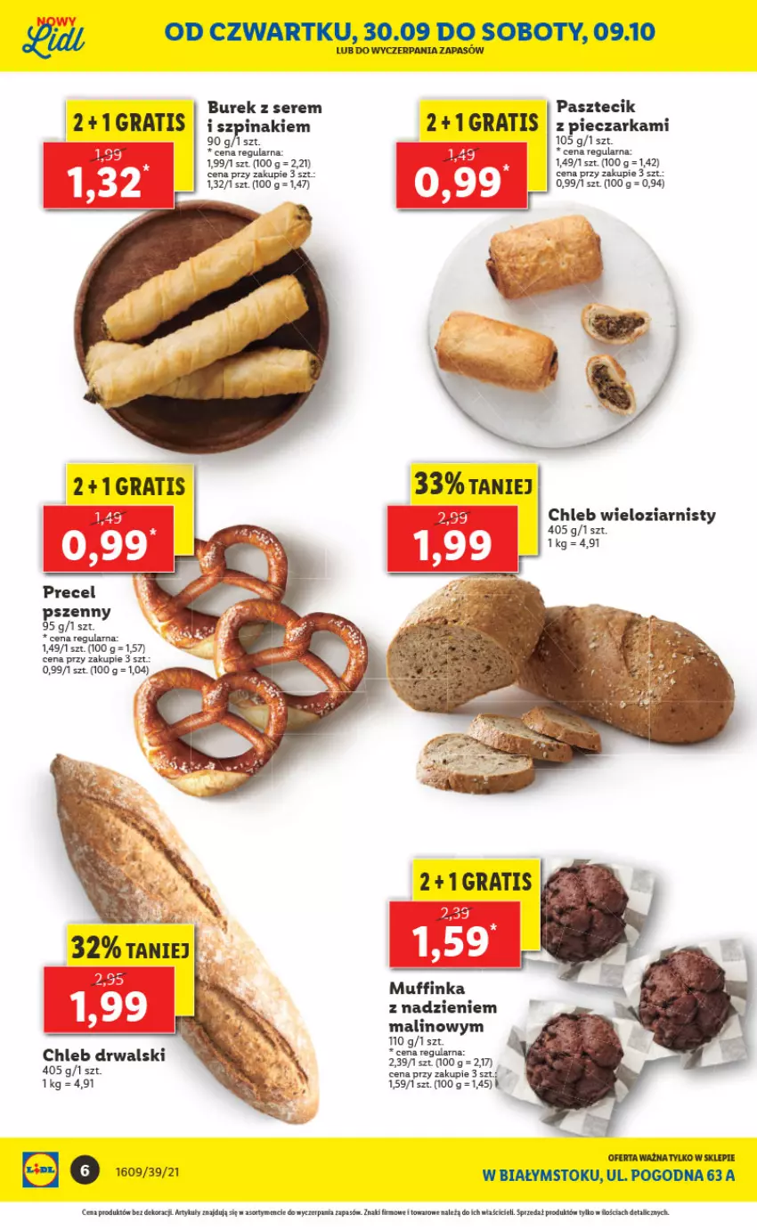 Gazetka promocyjna Lidl - Ponowne otwarcie Lidla - ważna 04.10 do 09.10.2021 - strona 6 - produkty: Chleb, Chleb wieloziarnisty, Gra, Inka, Piec, Pieczarka, Ser, Szpinak