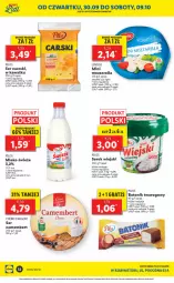 Gazetka promocyjna Lidl - Ponowne otwarcie Lidla - Gazetka - ważna od 09.10 do 09.10.2021 - strona 12 - produkty: Mozzarella, Serek wiejski, Ser, Gra, Kawa, Lovi, Serek, Pilos, Camembert, Tonik, Baton, Batonik twarogowy, Mleko