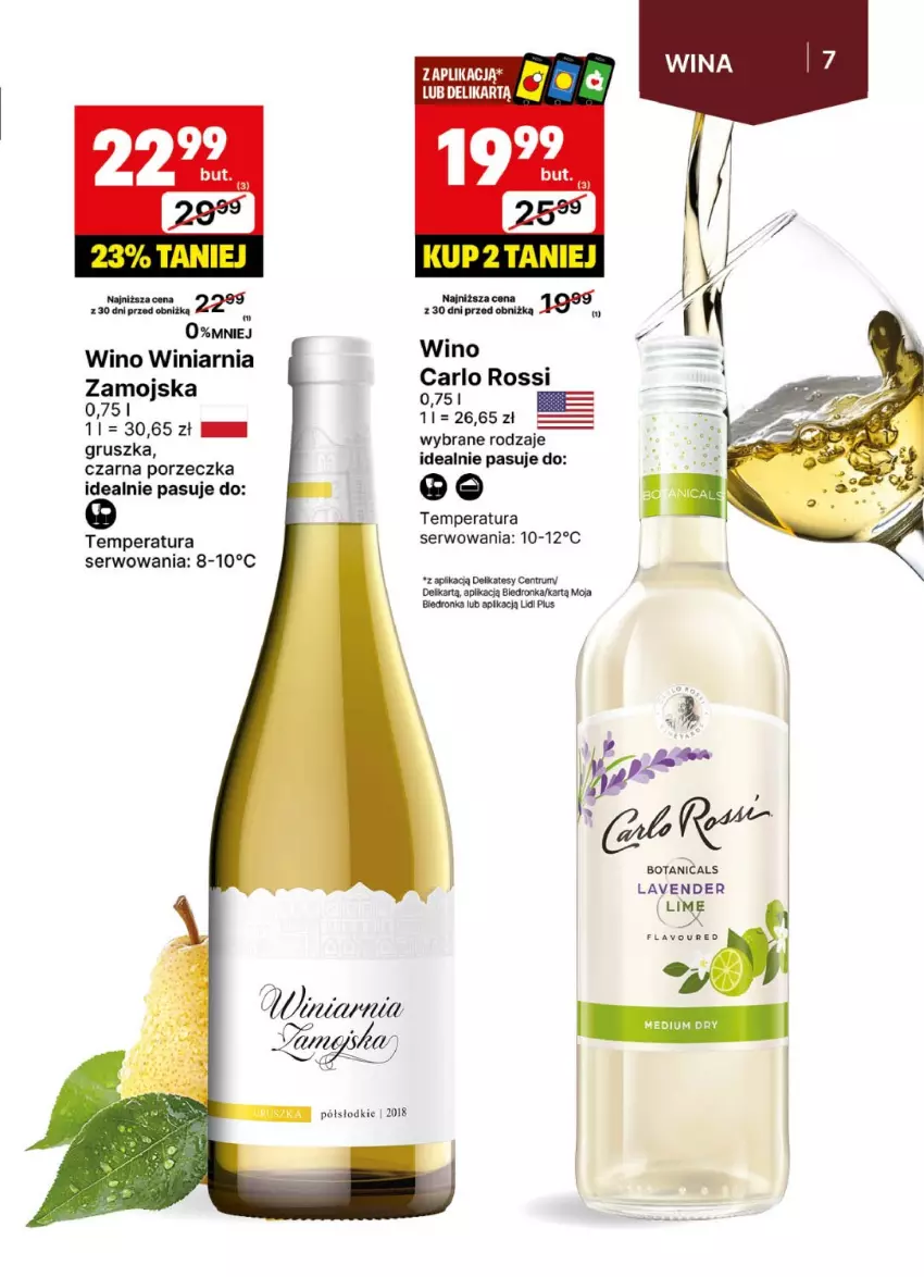 Gazetka promocyjna Delikatesy Centrum - Delibarek DC24-DC25 - ważna 09.06 do 22.06.2025 - strona 7 - produkty: Carlo Rossi, Dron, Por, Rum, Ser, Winiarnia Zamojska, Wino