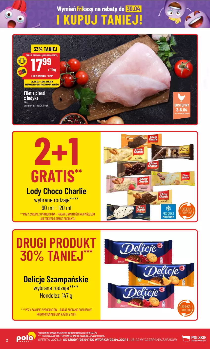 Gazetka promocyjna PoloMarket - Gazetka pomocyjna - ważna 03.04 do 09.04.2024 - strona 2 - produkty: Delicje, Gra, Lody, Por