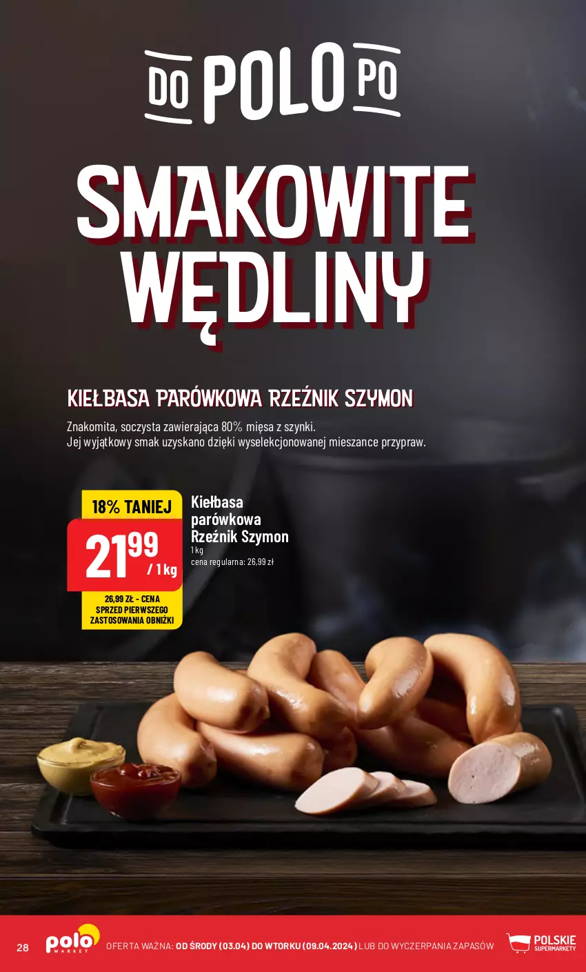 Gazetka promocyjna PoloMarket - Gazetka pomocyjna - ważna 03.04 do 09.04.2024 - strona 28 - produkty: Kiełbasa