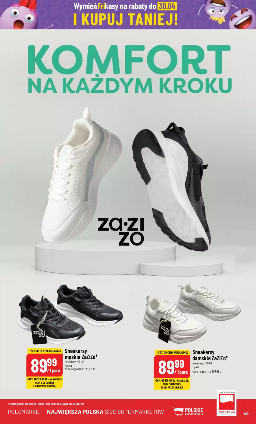 Gazetka promocyjna PoloMarket - Gazetka pomocyjna - ważna 03.04 do 09.04.2024 - strona 63 - produkty: Sneakersy