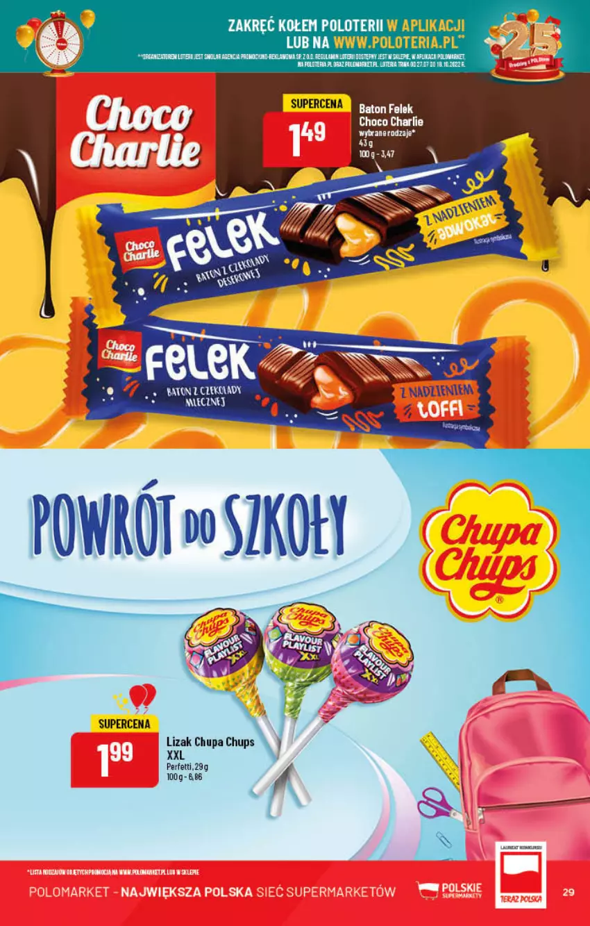 Gazetka promocyjna PoloMarket - Gazetka pomocyjna - ważna 07.09 do 13.09.2022 - strona 29 - produkty: Baton, Chupa Chups, Por