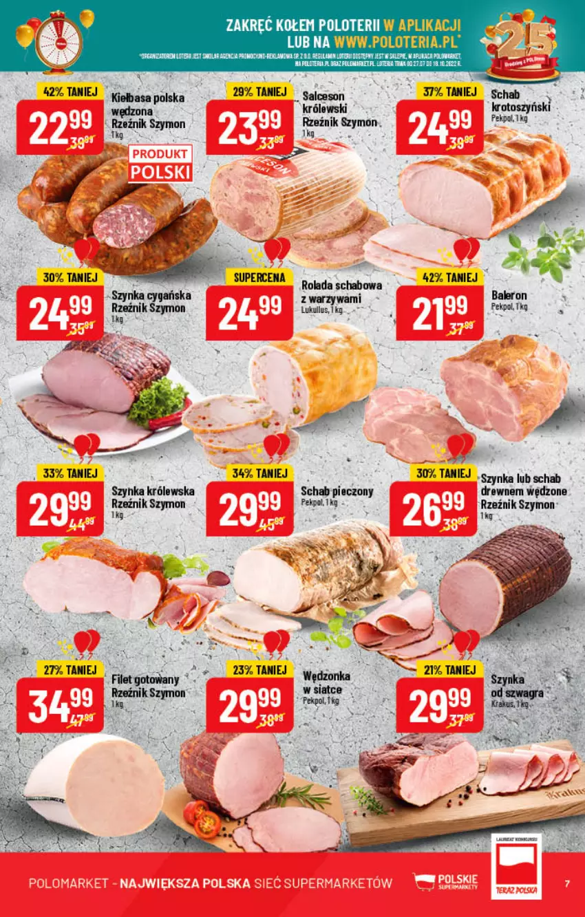 Gazetka promocyjna PoloMarket - Gazetka pomocyjna - ważna 07.09 do 13.09.2022 - strona 7 - produkty: Kiełbasa, Pekpol, Piec, Rolada, Schab pieczony, Szynka, Szynka Królewska, Warzywa