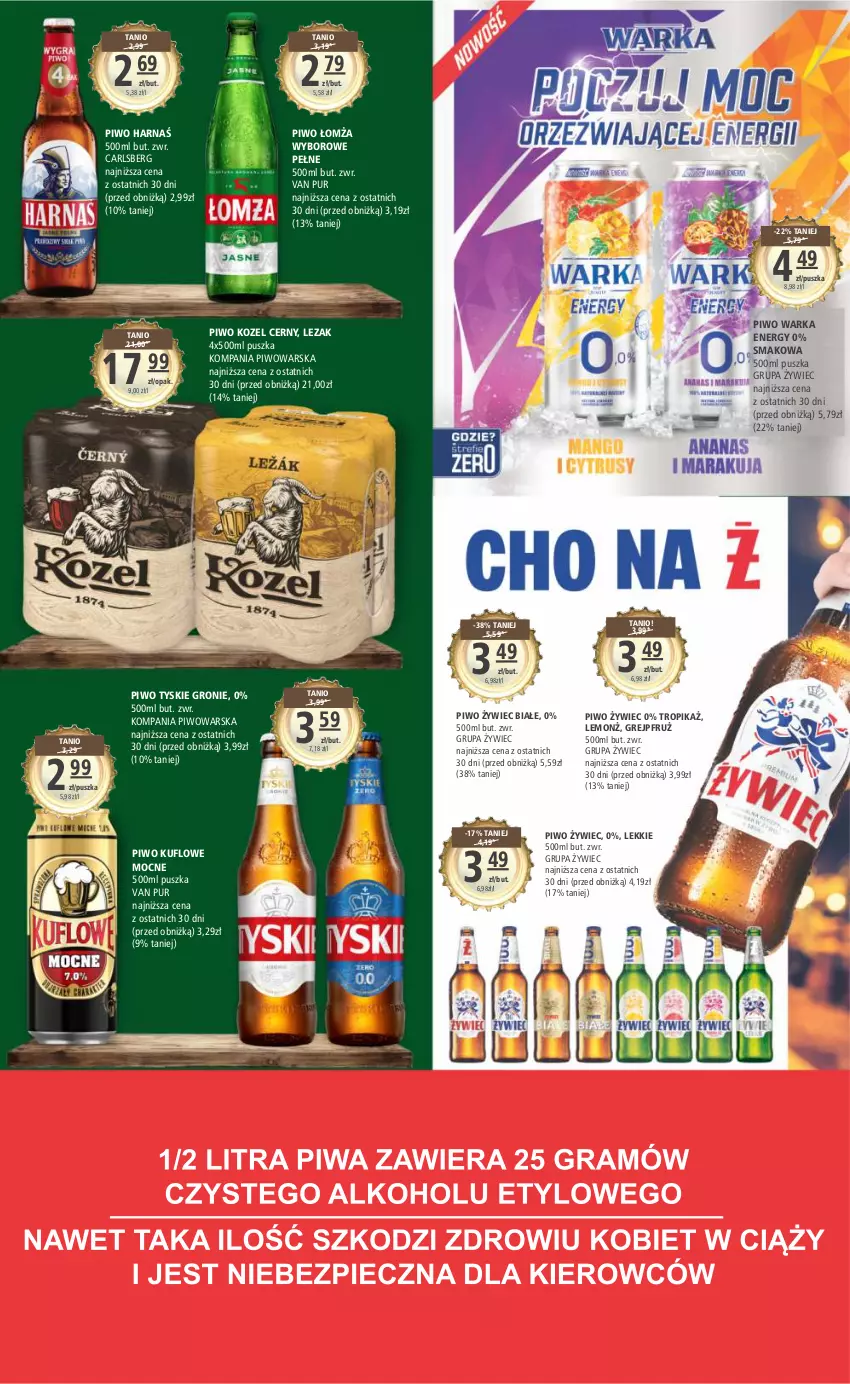 Gazetka promocyjna Arhelan - Gazetka - ważna 08.03 do 17.03.2024 - strona 15 - produkty: Carlsberg, Harnaś, Kozel, Piwo, Pur, Tyskie, Warka