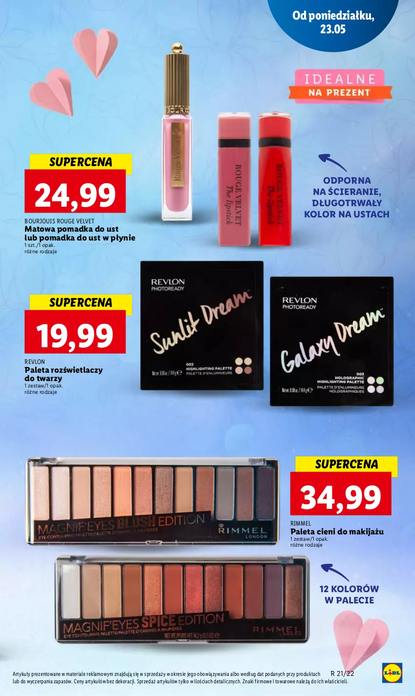 Gazetka promocyjna Lidl - GAZETKA - ważna 23.05 do 25.05.2022 - strona 61 - produkty: Makijaż, Paleta, Por, Revlon, Rozświetlacz, Velvet