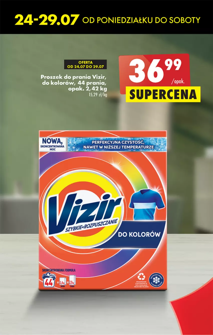 Gazetka promocyjna Biedronka - Od poniedzialku - ważna 24.07 do 29.07.2023 - strona 19 - produkty: Proszek do prania, Vizir