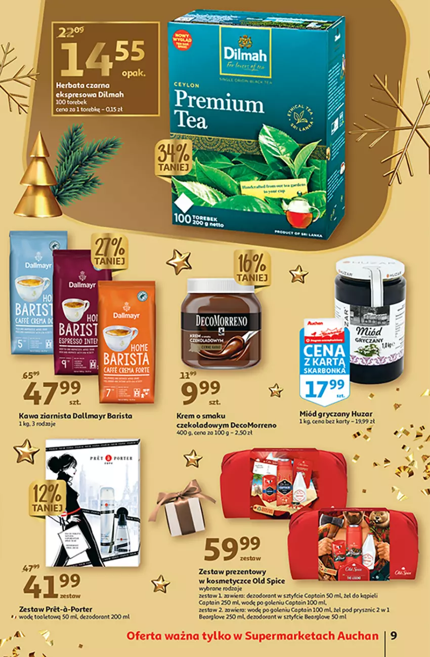 Gazetka promocyjna Auchan - Gazetka Magia Świąt Supermarket Auchan - ważna 08.12 do 14.12.2022 - strona 9 - produkty: Dallmayr, Dezodorant, Dron, Kawa, Kawa ziarnista, Old Spice, Por