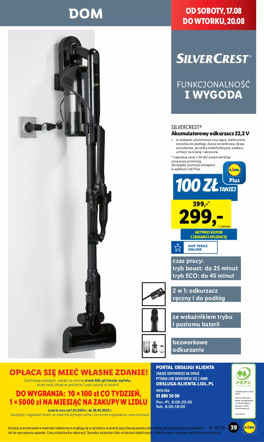 Gazetka promocyjna Lidl - GAZETKA - ważna 12.08 do 17.08.2024 - strona 41 - produkty: Akumulator, Gra, Mola, Odkurzacz, Rura, Silvercrest, Szczotka