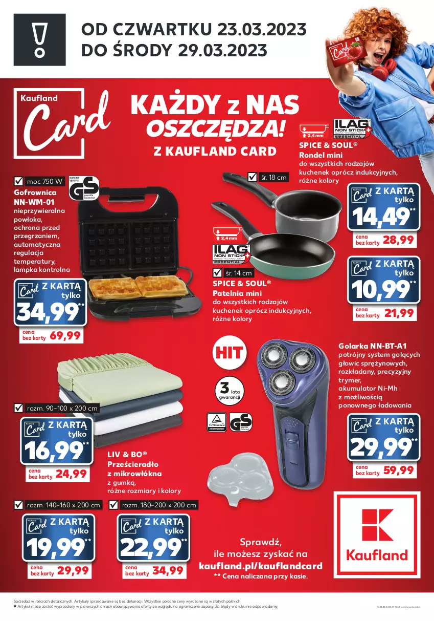 Gazetka promocyjna Kaufland - ZAPOWIEDŹ NASTĘPNEJ OFERTY - ważna 16.03 do 22.03.2023 - strona 2 - produkty: Akumulator, Gofrownica, Golarka, Gra, Patelnia, Prześcieradło, Rondel