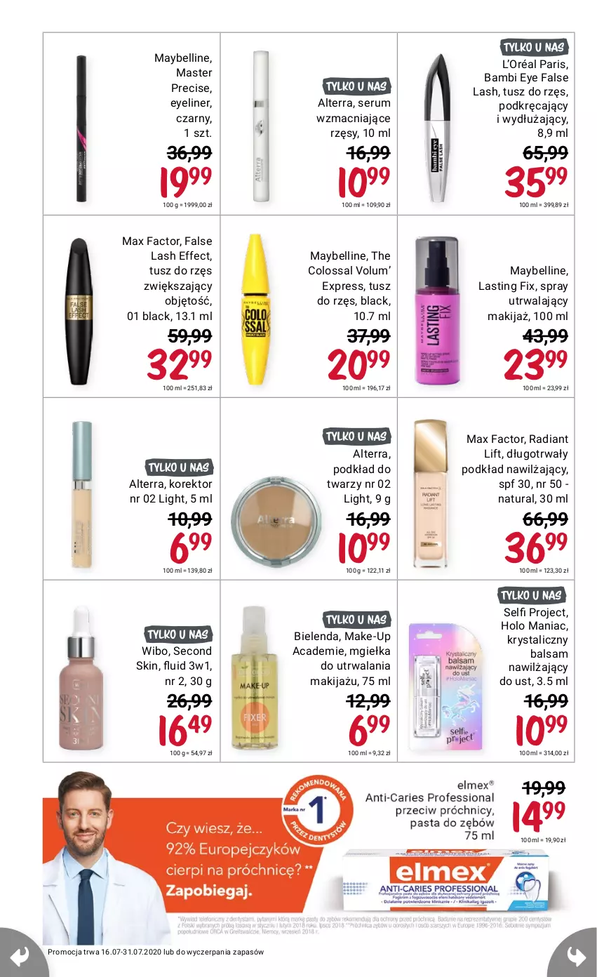 Gazetka promocyjna Rossmann - Lipiec II - ważna 16.07 do 31.07.2021 - strona 14 - produkty: Alterra, Bell, Fa, Max Factor, Maybelline, Tusz, Wibo