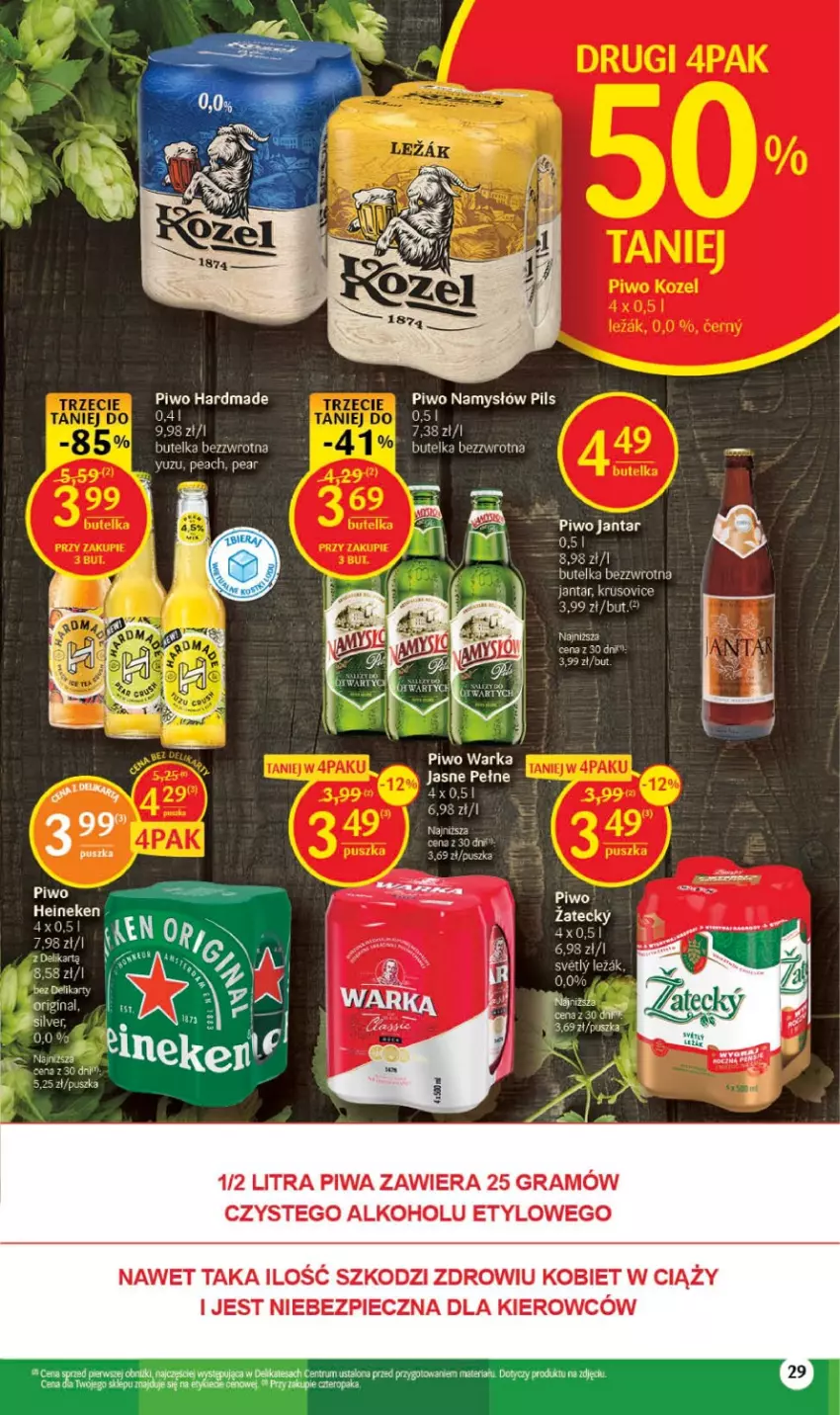 Gazetka promocyjna Delikatesy Centrum - Gazetka DC28 - ważna 20.07 do 26.07.2023 - strona 29 - produkty: Fa, Gin, Gra, Heineken, Namysłów, Piec, Piwa, Piwo, Rum, Warka