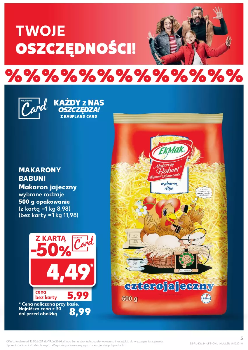 Gazetka promocyjna Kaufland - Gazetka tygodnia - ważna 13.06 do 19.06.2024 - strona 5 - produkty: Babuni, Makaron