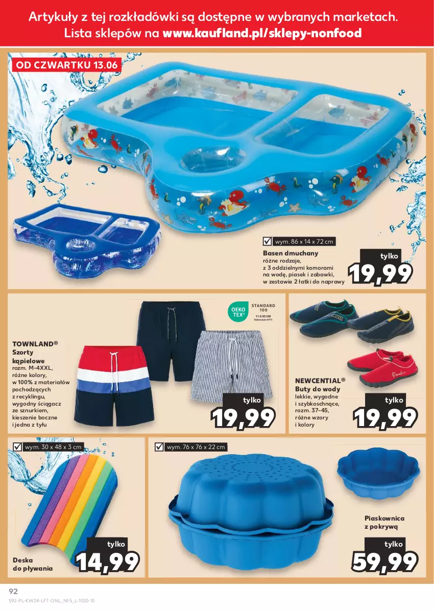 Gazetka promocyjna Kaufland - Gazetka tygodnia - ważna 13.06 do 19.06.2024 - strona 92 - produkty: Buty, Buty do wody, Szorty