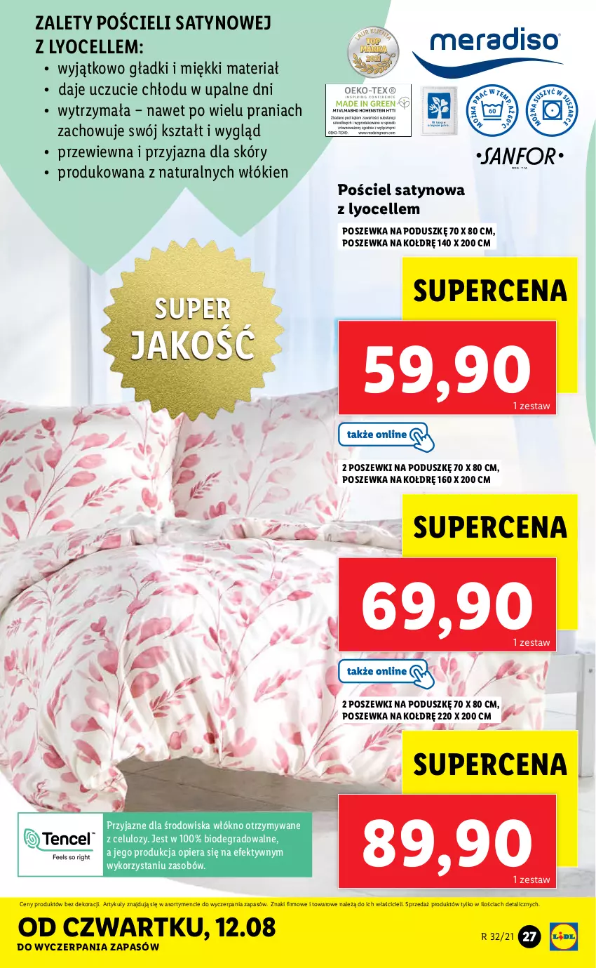 Gazetka promocyjna Lidl - GAZETKA - ważna 09.08 do 14.08.2021 - strona 27 - produkty: Gra, Pościel, Poszewka