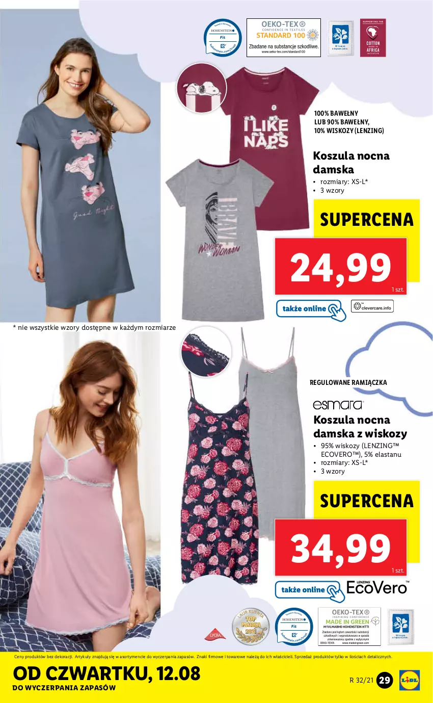 Gazetka promocyjna Lidl - GAZETKA - ważna 09.08 do 14.08.2021 - strona 29 - produkty: Kosz, Koszula, Koszula nocna