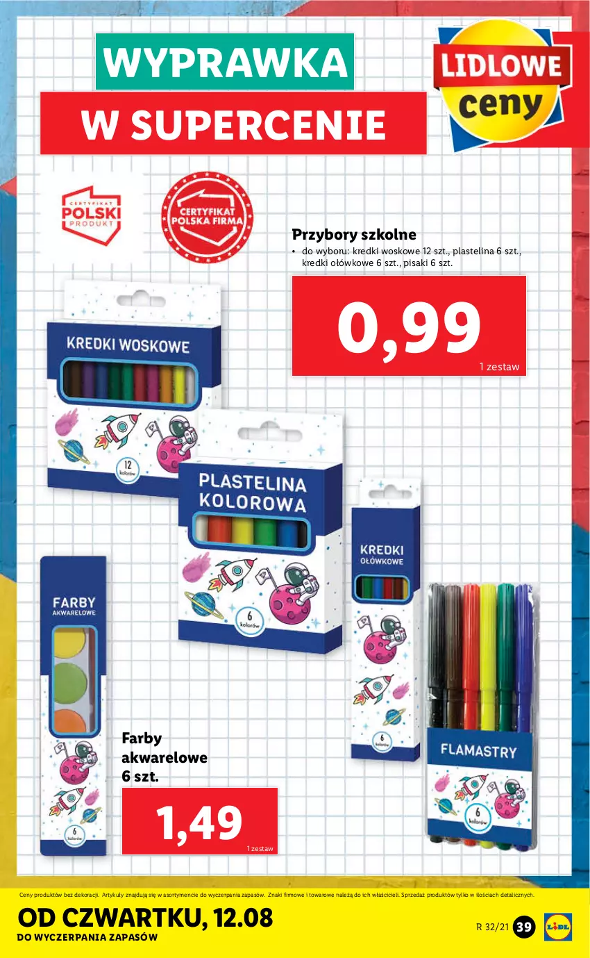 Gazetka promocyjna Lidl - GAZETKA - ważna 09.08 do 14.08.2021 - strona 39 - produkty: Fa, Plastelina