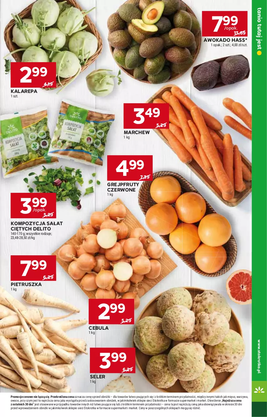 Gazetka promocyjna Stokrotka - Market - ważna 18.04 do 24.04.2024 - strona 9 - produkty: Cebula, Grejpfrut, Pietruszka, Sałat