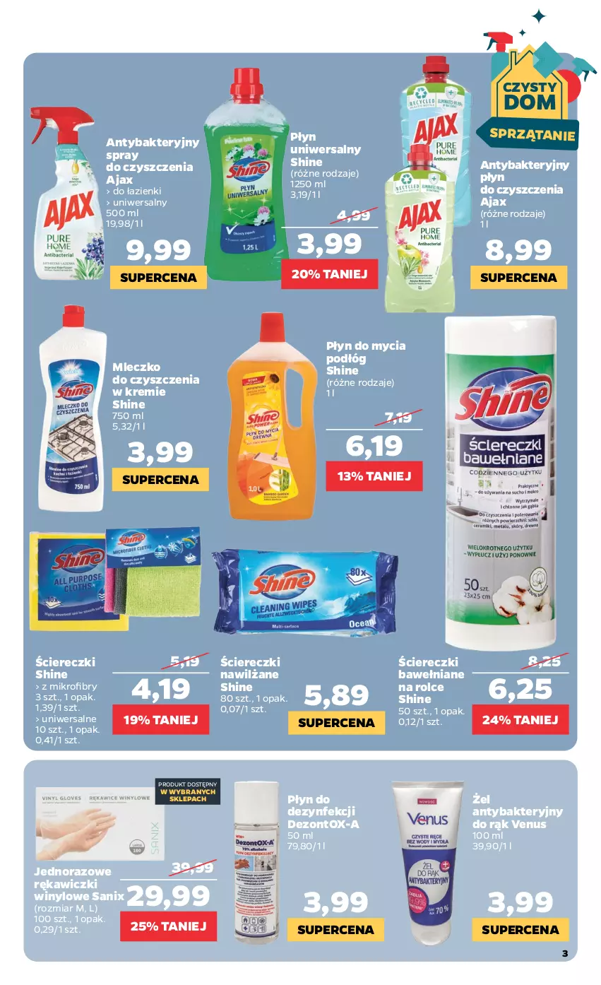 Gazetka promocyjna Netto - Gazetka non food - ważna 31.01 do 05.02.2022 - strona 3 - produkty: Ajax, Antybakteryjny spray, Mleczko, Płyn do mycia, Płyn do mycia podłóg, Spray do czyszczenia, Sprzątanie, Venus