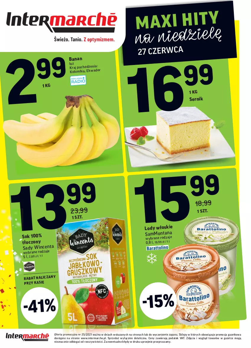 Gazetka promocyjna Intermarche - Zwyciężamy Okazjami - ważna 22.06 do 28.06.2021 - strona 40 - produkty: Lody, Ser, Sok