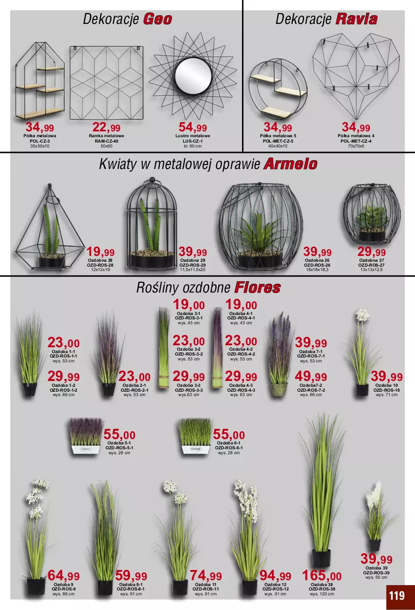 Gazetka promocyjna Bodzio - ważna 01.01 do 31.03.2021 - strona 119 - produkty: Lustro, Ozdoba, Półka, Ramka