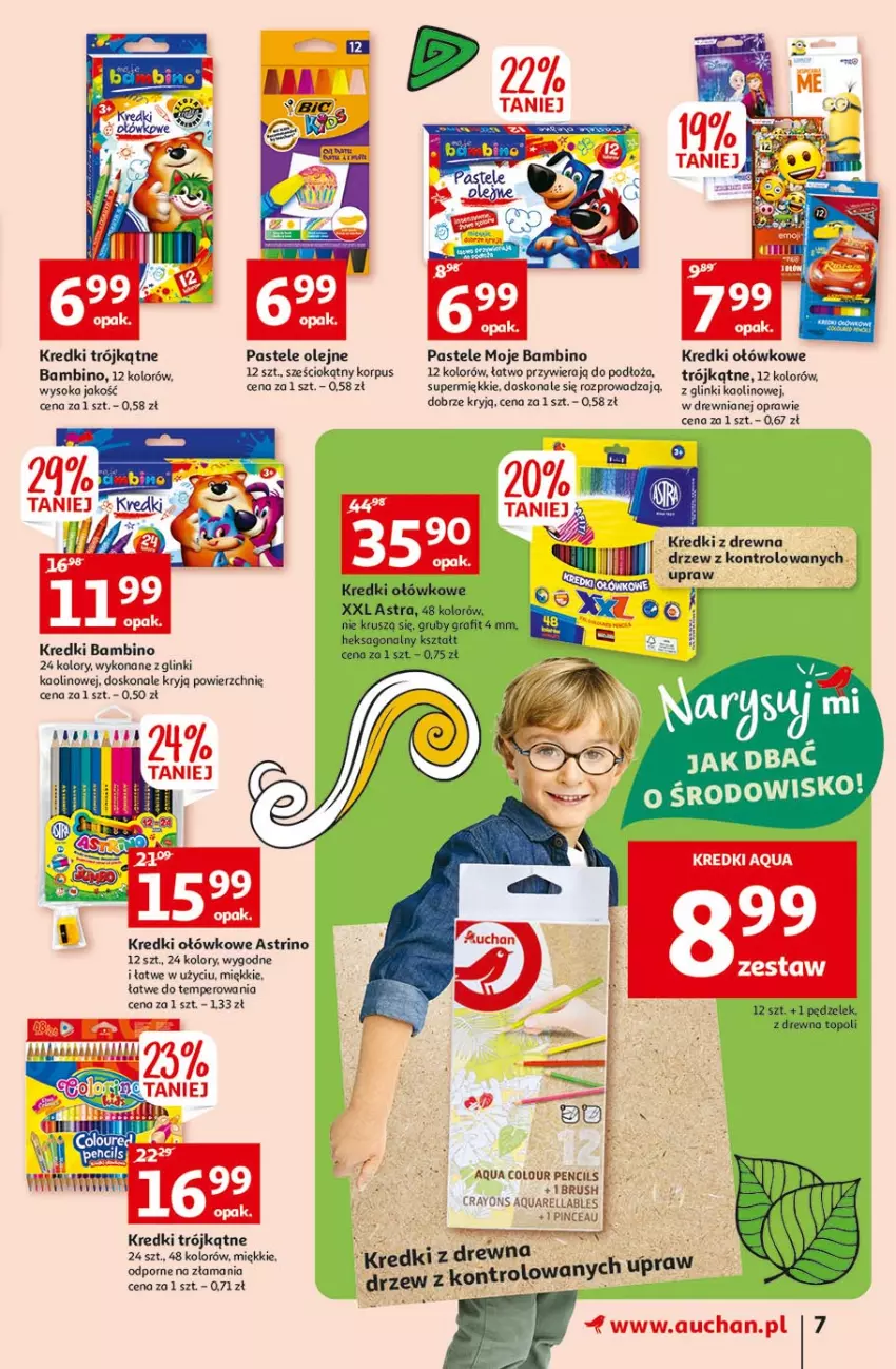 Gazetka promocyjna Auchan - Rysuje się coś wartego zapisania Hipermarkety - ważna 26.08 do 01.09.2021 - strona 7 - produkty: Gra, Olej, Pastele olejne, Por, Sok, Top