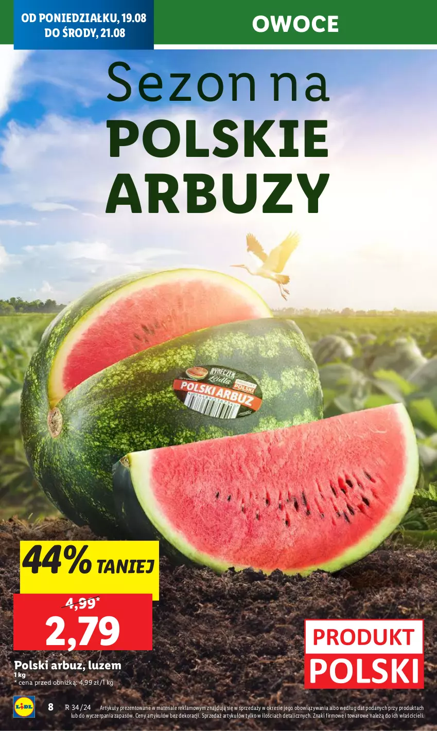 Gazetka promocyjna Lidl - GAZETKA - ważna 19.08 do 21.08.2024 - strona 12 - produkty: Arbuz, Owoce