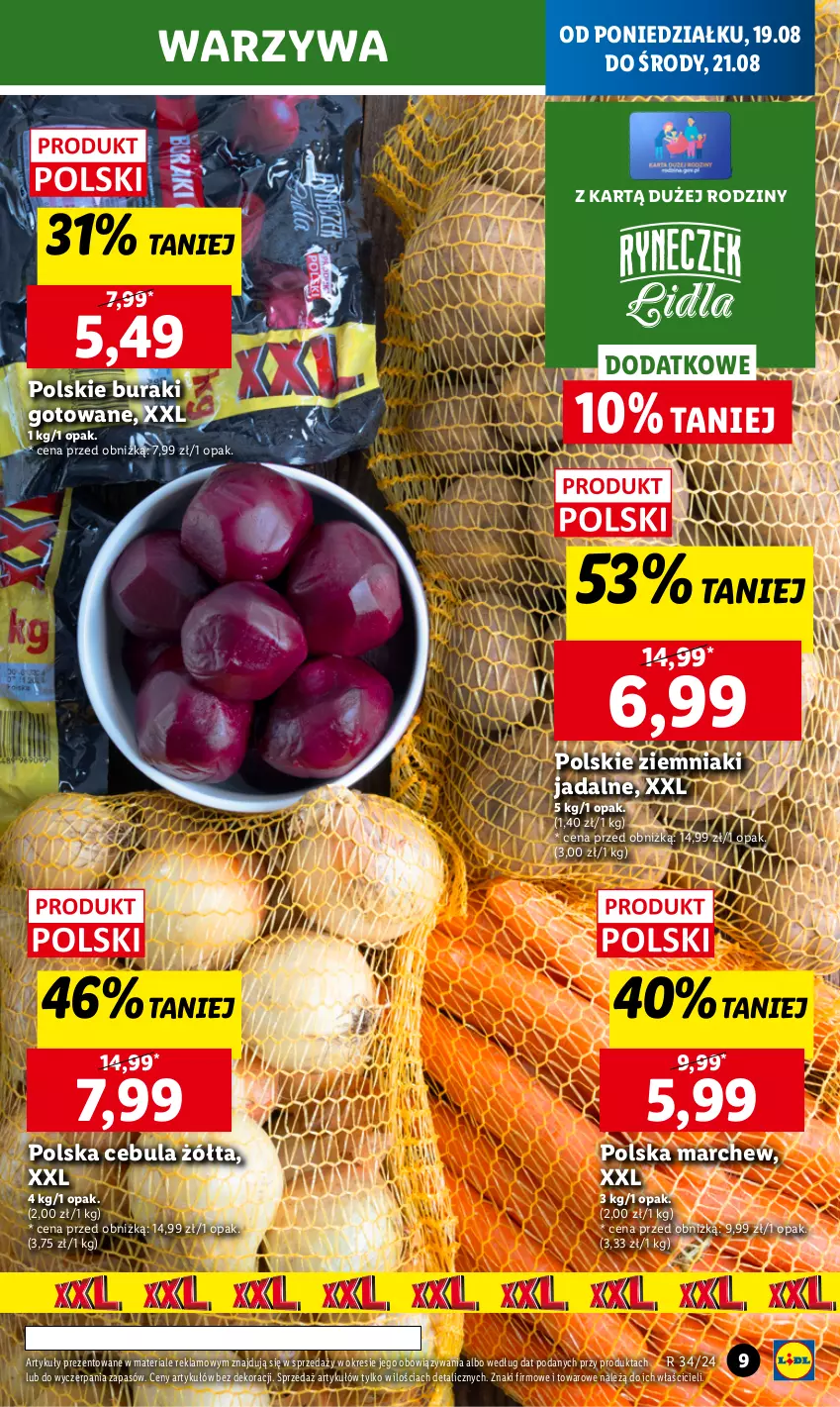 Gazetka promocyjna Lidl - GAZETKA - ważna 19.08 do 21.08.2024 - strona 13 - produkty: Buraki, Cebula, Chleb, Ser, Warzywa, Ziemniaki