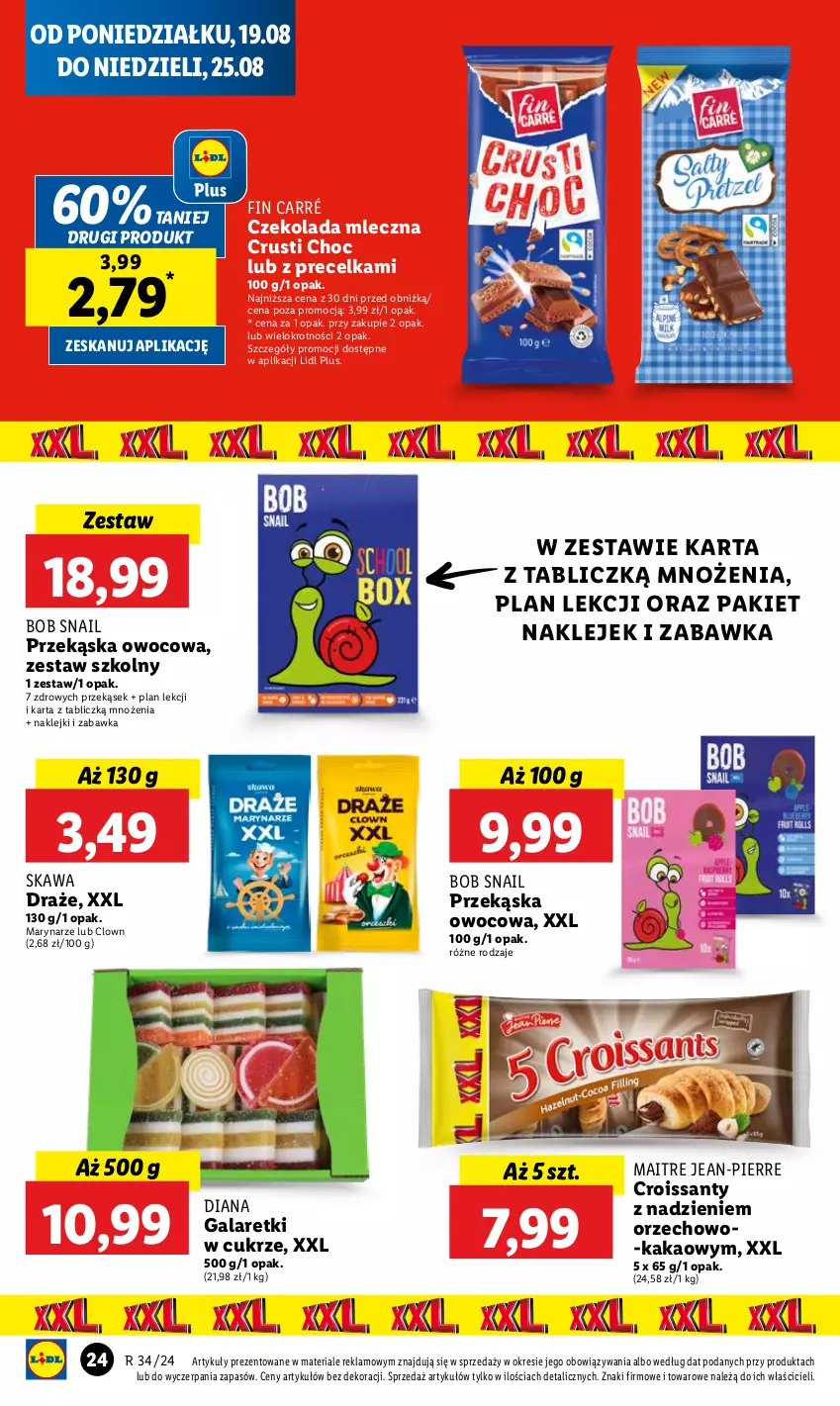 Gazetka promocyjna Lidl - GAZETKA - ważna 19.08 do 21.08.2024 - strona 28 - produkty: Croissant, Czekolada, Czekolada mleczna, Gala, Galaretki, Kakao, Kawa, Klej, Noż, Rust, Zabawka