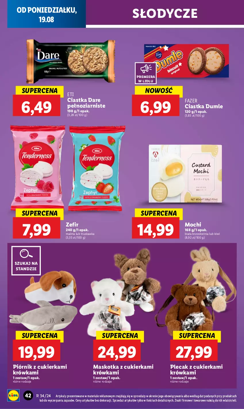 Gazetka promocyjna Lidl - GAZETKA - ważna 19.08 do 21.08.2024 - strona 48 - produkty: Ciastka, Cukier, Fa, Kiwi, Piórnik, Plecak