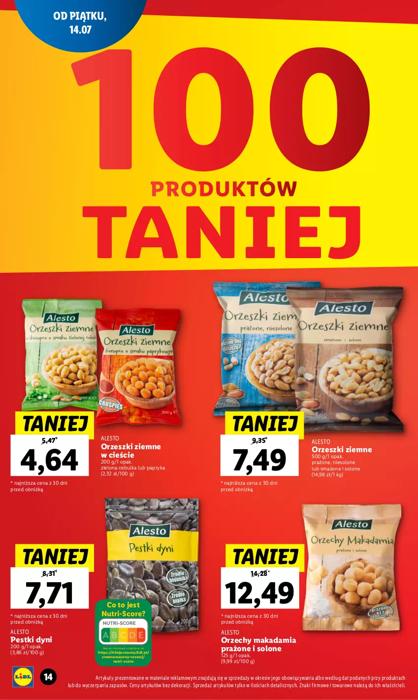 Gazetka promocyjna Lidl - GAZETKA - ważna 14.07 do 23.07.2023 - strona 14 - produkty: Orzeszki, Orzeszki ziemne, Papryka, Pestki dyni, Wazon