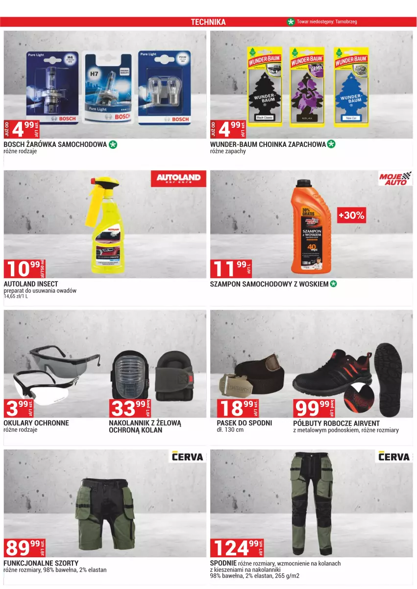 Gazetka promocyjna Merkury Market - ważna 01.06 do 30.06.2021 - strona 30 - produkty: Bosch, Buty, Buty robocze, Choinka, Inka, LANA, Okulary ochronne, Pasek, Półbuty, Spodnie, Szampon, Szorty, Wełna