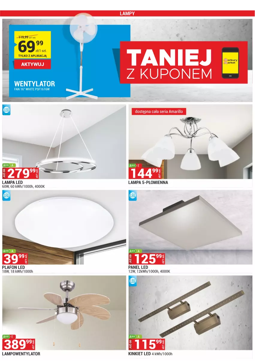 Gazetka promocyjna Merkury Market - ważna 01.06 do 30.06.2021 - strona 8 - produkty: Fa, Lampa, Lampa LED, Plafon, Plafon LED