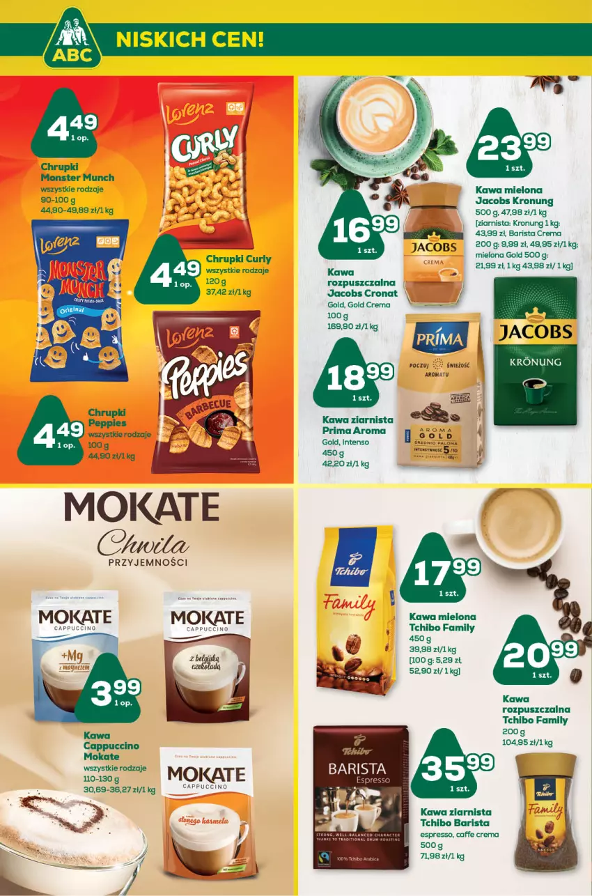 Gazetka promocyjna ABC - Gazetka - ważna 20.10 do 02.11.2022 - strona 6 - produkty: Cappuccino, Chrupki, Fa, Jacobs, Kawa, Kawa mielona, Kawa ziarnista, Makita, Monster Munch, Prima, Tchibo, Tchibo Barista, Tchibo Family