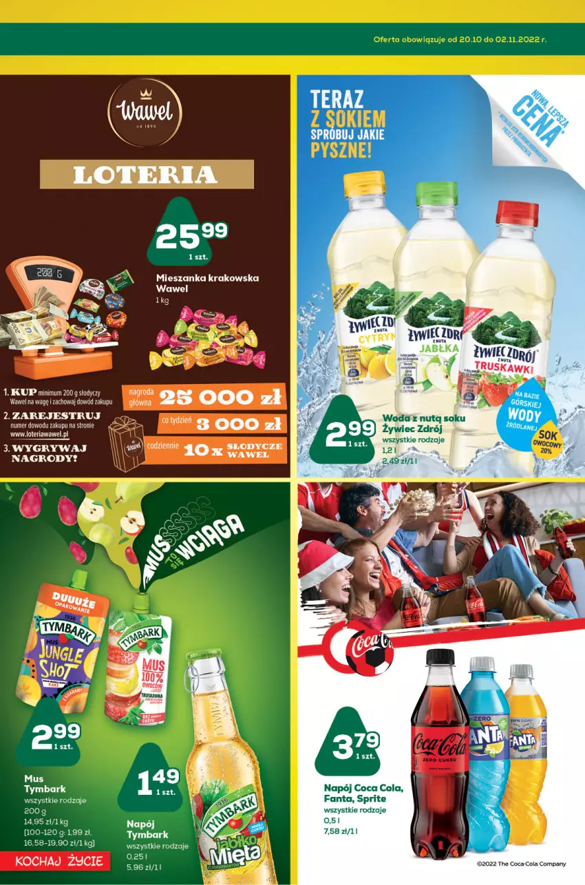 Gazetka promocyjna ABC - Gazetka - ważna 20.10 do 02.11.2022 - strona 7 - produkty: Coca-Cola, Fa, Fanta, Koc, Napój, Sok, Sprite, Tymbark, Wawel