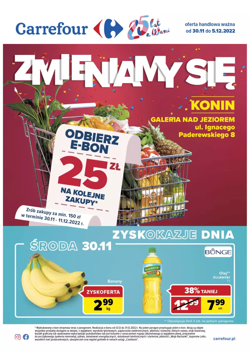 Gazetka promocyjna Carrefour - Gazetka Zyskokazje w Galerii nad Jeziorem - ważna 30.11 do 05.12.2022 - strona 1 - produkty: Gra, Papier, Piec, Piwa, Rama, Telefon