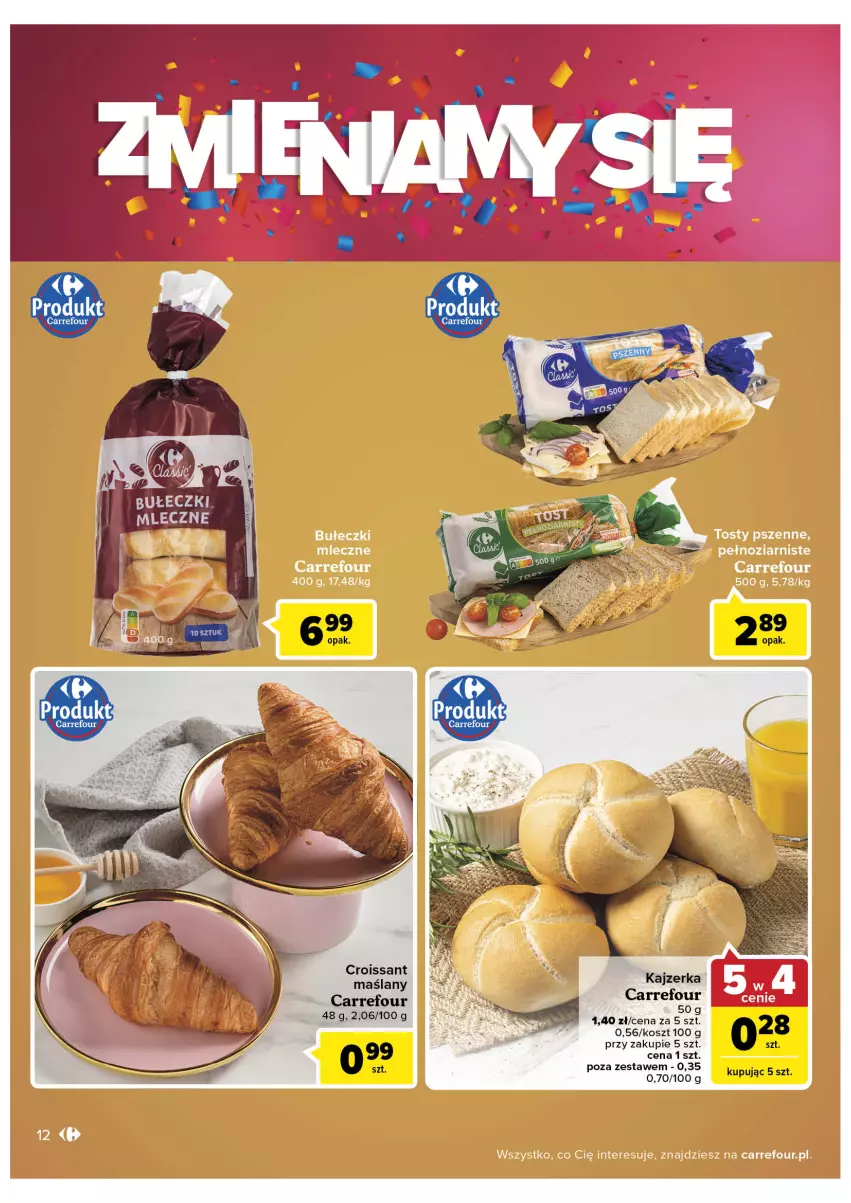 Gazetka promocyjna Carrefour - Gazetka Zyskokazje w Galerii nad Jeziorem - ważna 30.11 do 05.12.2022 - strona 14 - produkty: Bułeczki, Croissant, Kosz