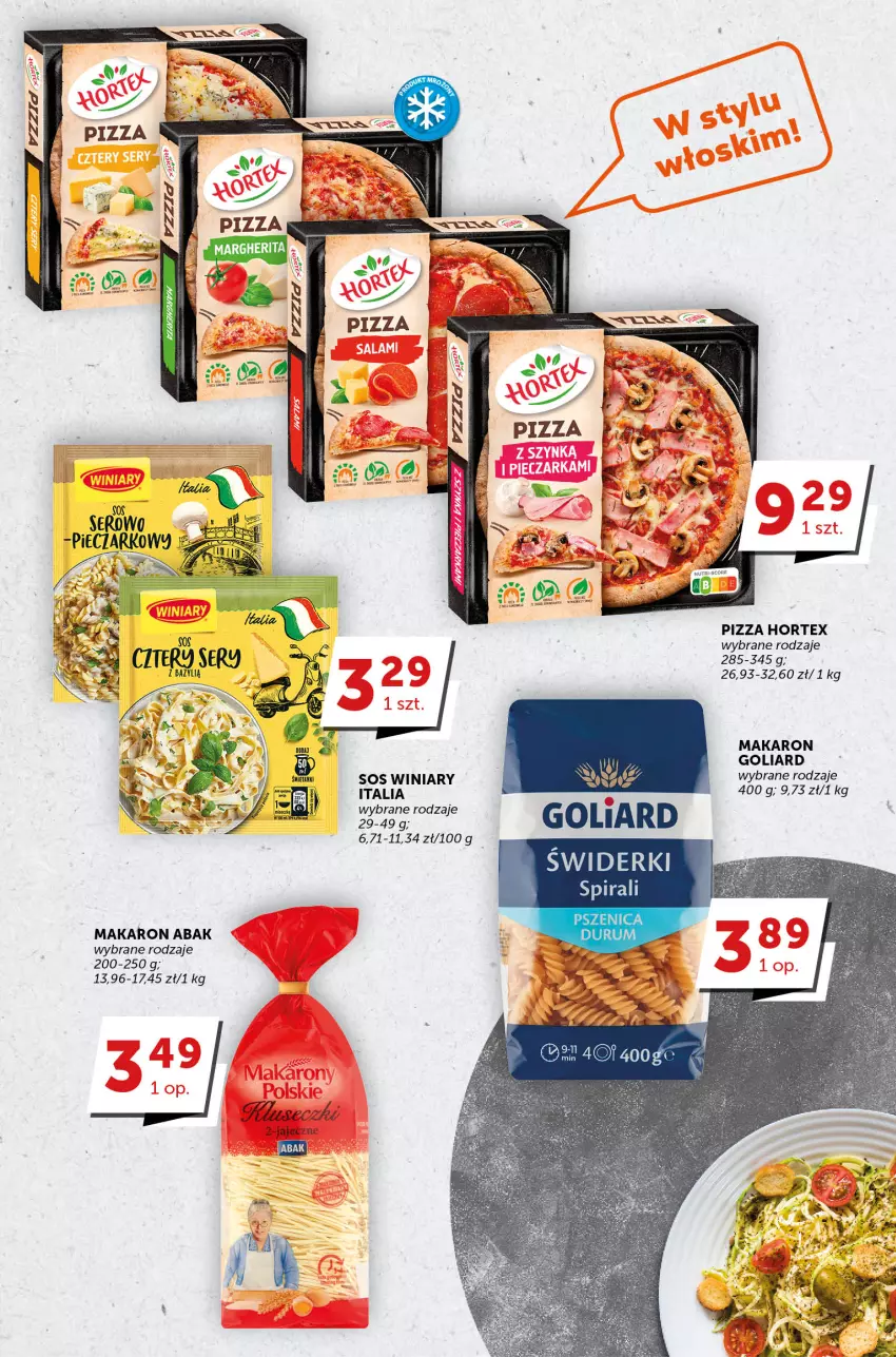 Gazetka promocyjna Groszek - ważna 11.04 do 18.04.2023 - strona 11 - produkty: Goliard, Hortex, Makaron, Pizza, Sos, Winiary