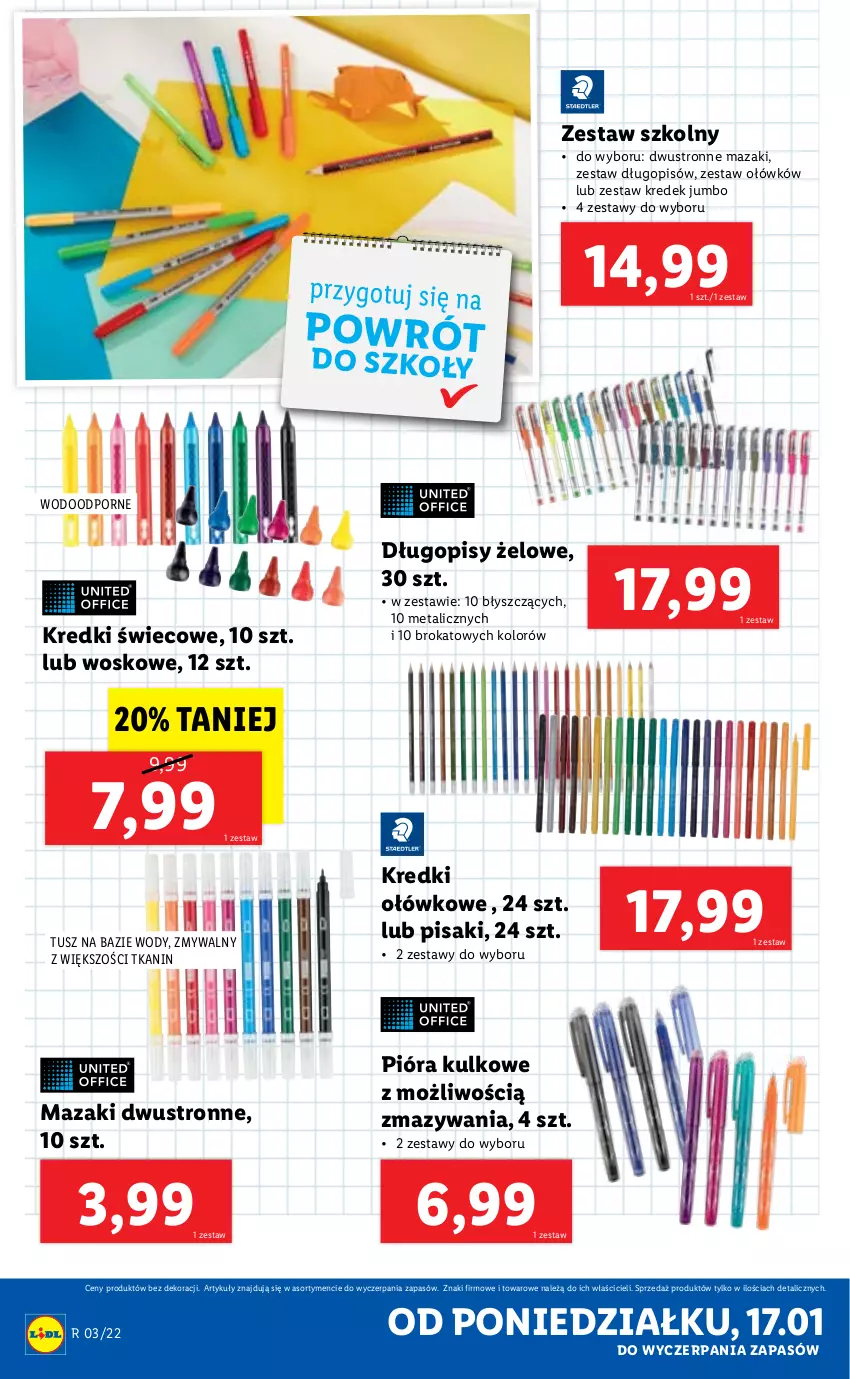 Gazetka promocyjna Lidl - GAZETKA - ważna 17.01 do 23.01.2022 - strona 12 - produkty: Długopis, Por, Tusz