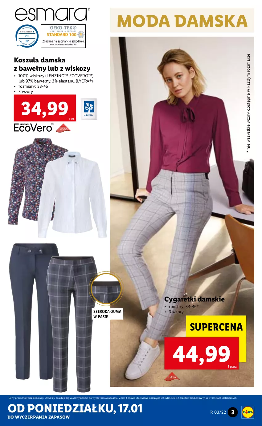 Gazetka promocyjna Lidl - GAZETKA - ważna 17.01 do 23.01.2022 - strona 3 - produkty: Kosz, Koszula, Moda