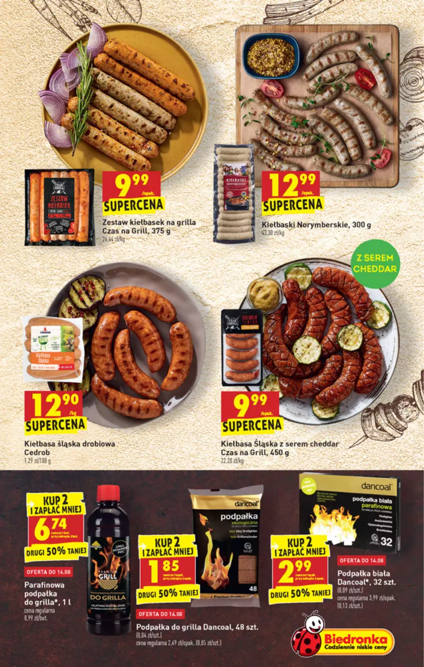 Gazetka promocyjna Biedronka - W tym tygodniu - ważna 12.08 do 18.08.2021 - strona 19 - produkty: Cheddar, Grill, Kiełbasa, Kiełbasa śląska, Ser