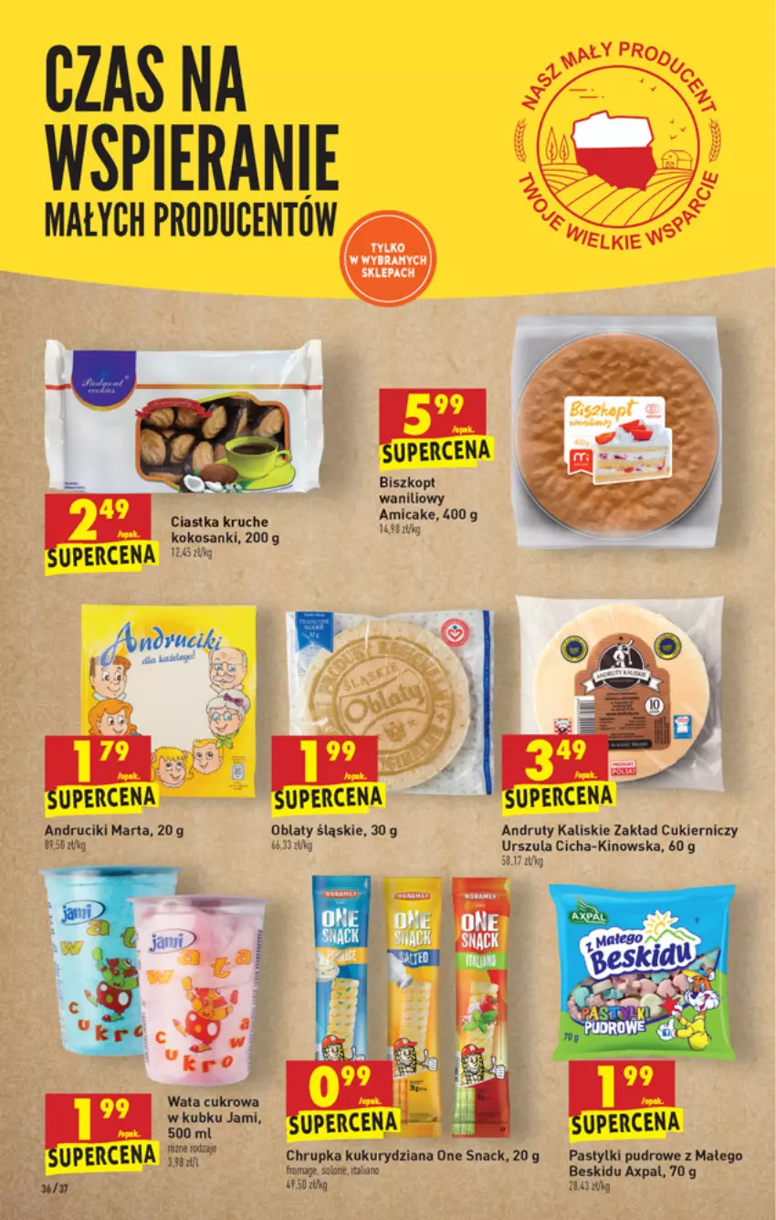 Gazetka promocyjna Biedronka - W tym tygodniu - ważna 12.08 do 18.08.2021 - strona 36 - produkty: Amica, Ciastka, Cukier, Kokos, Pastylki, Rum, Sanki, Wata cukrowa