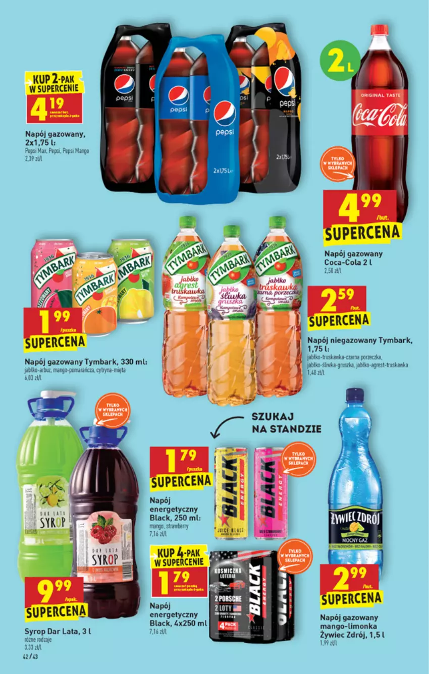 Gazetka promocyjna Biedronka - W tym tygodniu - ważna 12.08 do 18.08.2021 - strona 42 - produkty: AEG, Coca-Cola, Gres, Lack, Limonka, Mango, Napój, Napój gazowany, Panga, Pepsi, Por, Syrop, Tymbark