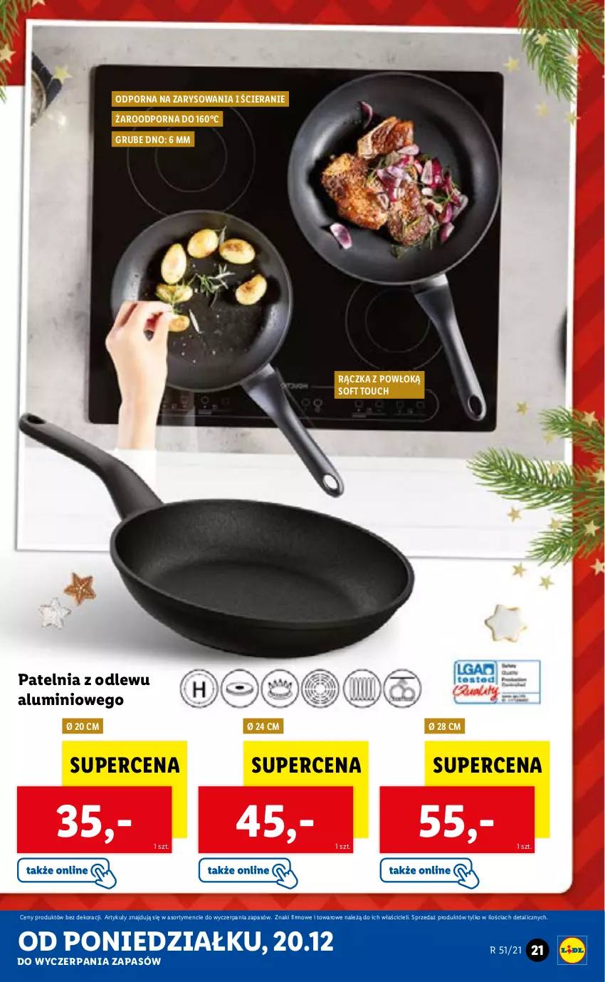 Gazetka promocyjna Lidl - GAZETKA - ważna 20.12 do 24.12.2021 - strona 21 - produkty: Patelnia, Por