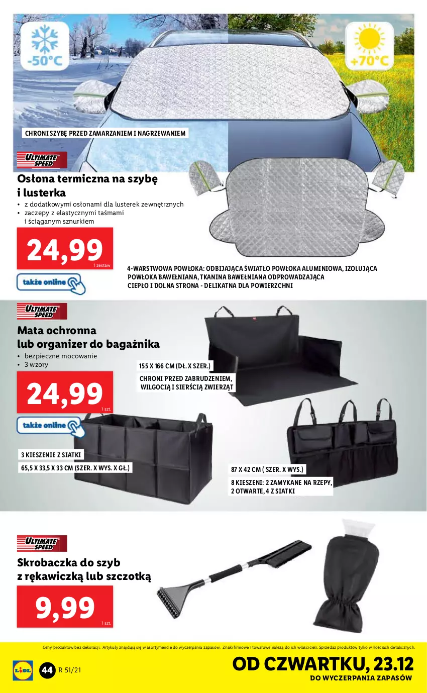 Gazetka promocyjna Lidl - GAZETKA - ważna 20.12 do 24.12.2021 - strona 44 - produkty: LG, Mata ochronna, O Bag, Organizer, Piec, Skrobaczka, Skrobaczka do szyb