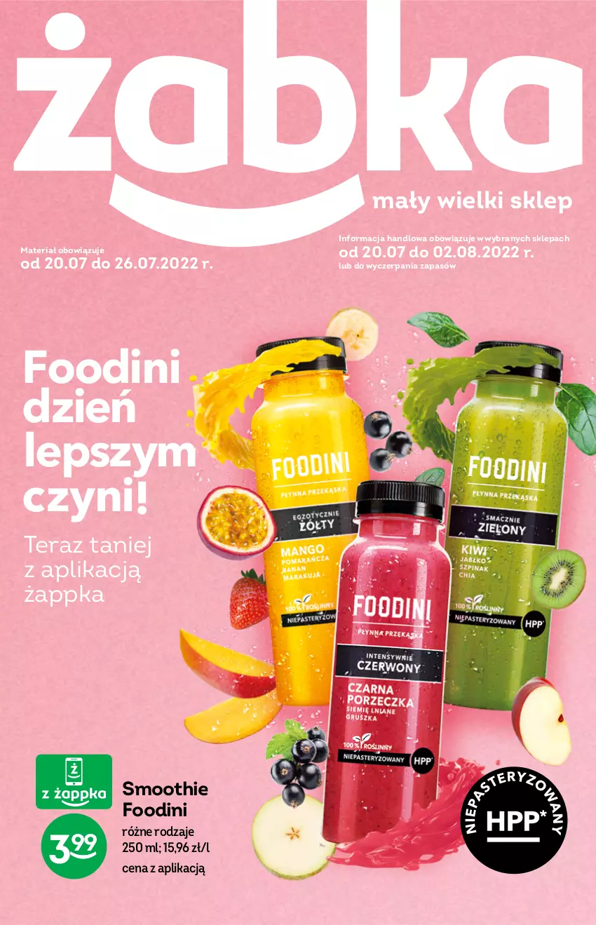 Gazetka promocyjna Żabka - ważna 20.07 do 26.07.2022 - strona 1 - produkty: Smoothie, Tera