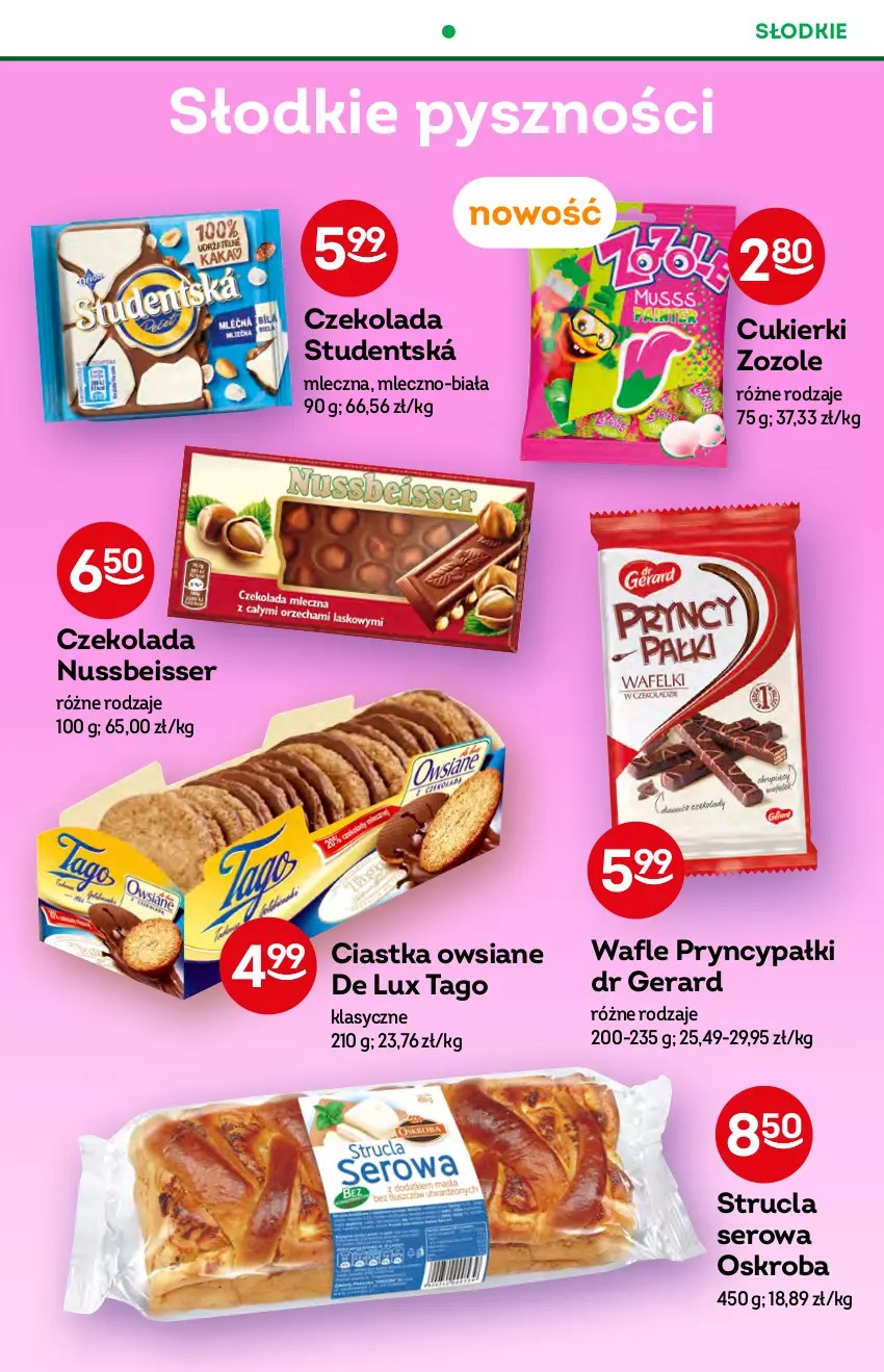 Gazetka promocyjna Żabka - ważna 20.07 do 26.07.2022 - strona 44 - produkty: Ciastka, Ciastka owsiane, Cukier, Cukierki, Czekolada, Dr Gerard, Grill, Ser, Strucla, Tago, Wafle