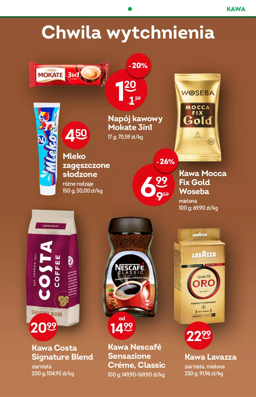 Gazetka promocyjna Żabka - ważna 20.07 do 26.07.2022 - strona 45 - produkty: Grill, Kawa, Lavazza, Mleko, Mleko zagęszczone, Mocca Fix Gold, Napój, Nescafé, Woseba